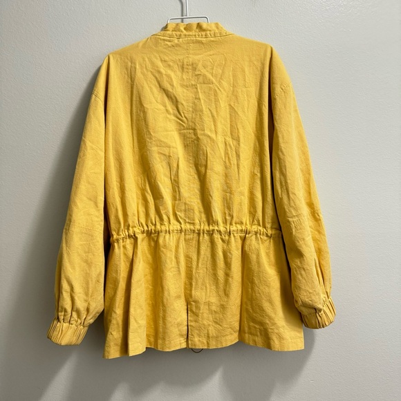 APIECE APART 100% Cotton Long Safari Jacket Buttery Yellow Size Large - Picture 9 of 15